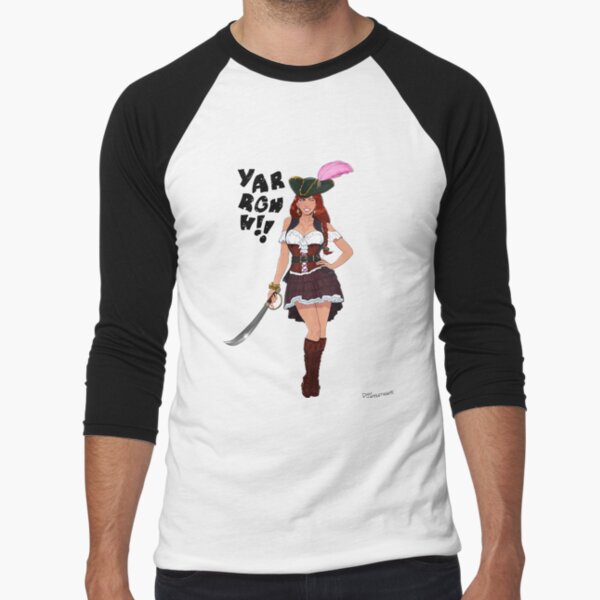 Lusty Pirate Queen Baseball ¾ Sleeve T-Shirt