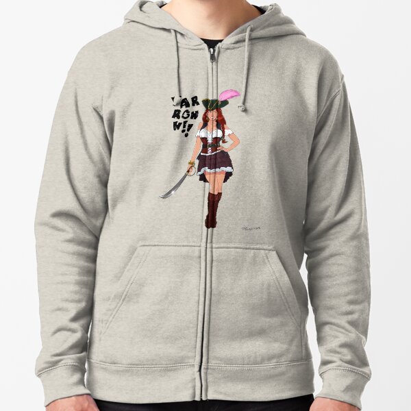 Lusty Pirate Queen Zipped Hoodie