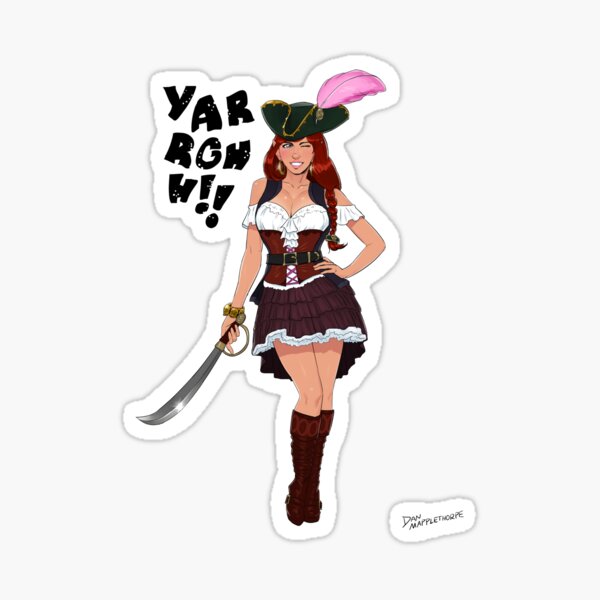 Lusty Pirate Queen Sticker