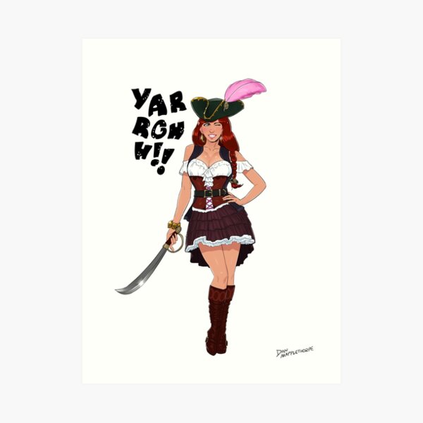 Lusty Pirate Queen Art Print