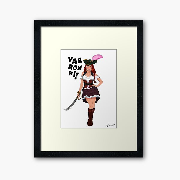 Lusty Pirate Queen Framed Art Print
