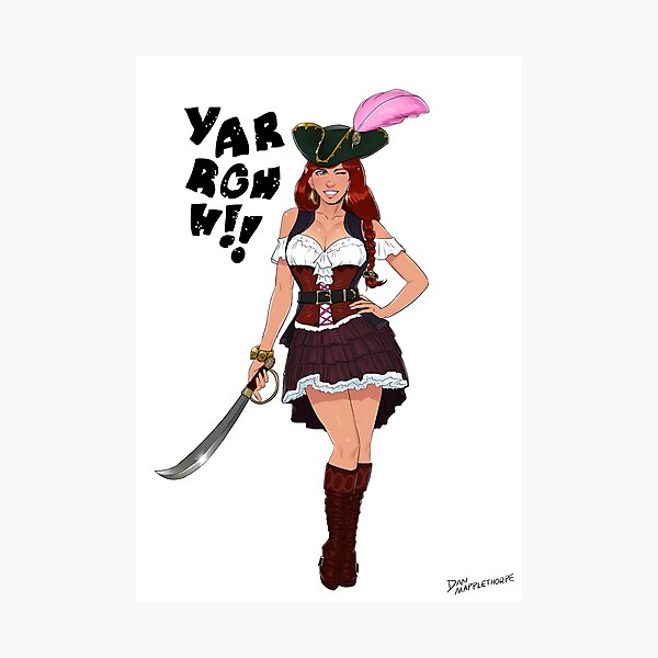 Lusty Pirate Queen Photographic Print