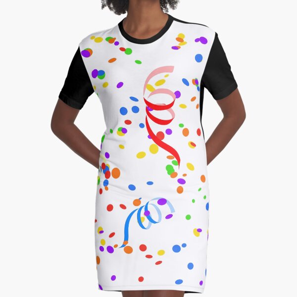 Confetti party Graphic T-Shirt Dress