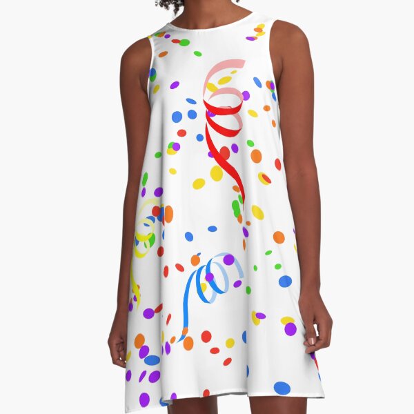 Konfetti Party A-Linien Kleid