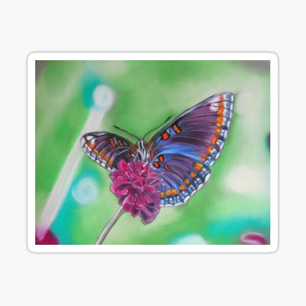 Papillon coloré aux pastels Sticker