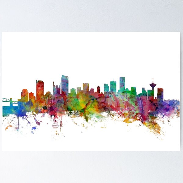 Item preview, Vancouver Canada Skyline designed and sold by ArtPrints.