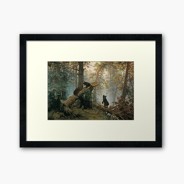 Morning in a Pine Forest Framed Art Print