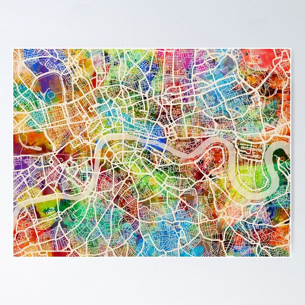 Item preview, London England Street Map designed and sold by ArtPrints.