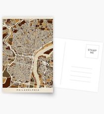 Philadelphia Pennsylvania Street Map Postcards