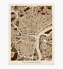 Stadtplan von Philadelphia Fotodruck
