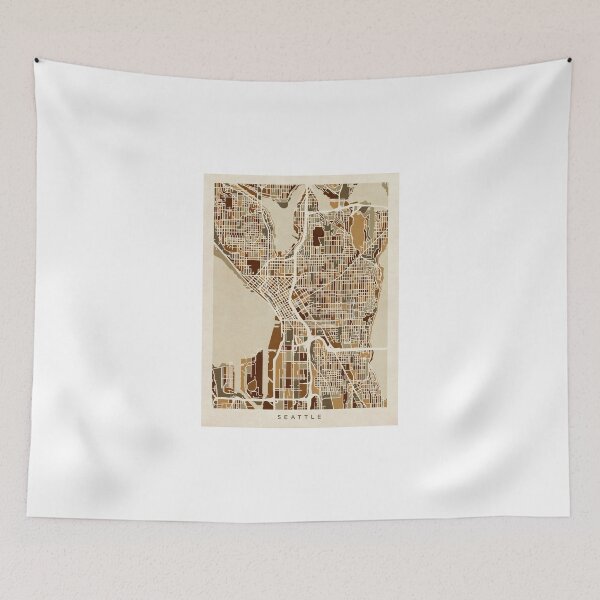 Item preview, Seattle Washington Street Map designed and sold by ArtPrints.