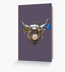 Christmas Highland Cow Greeting Card