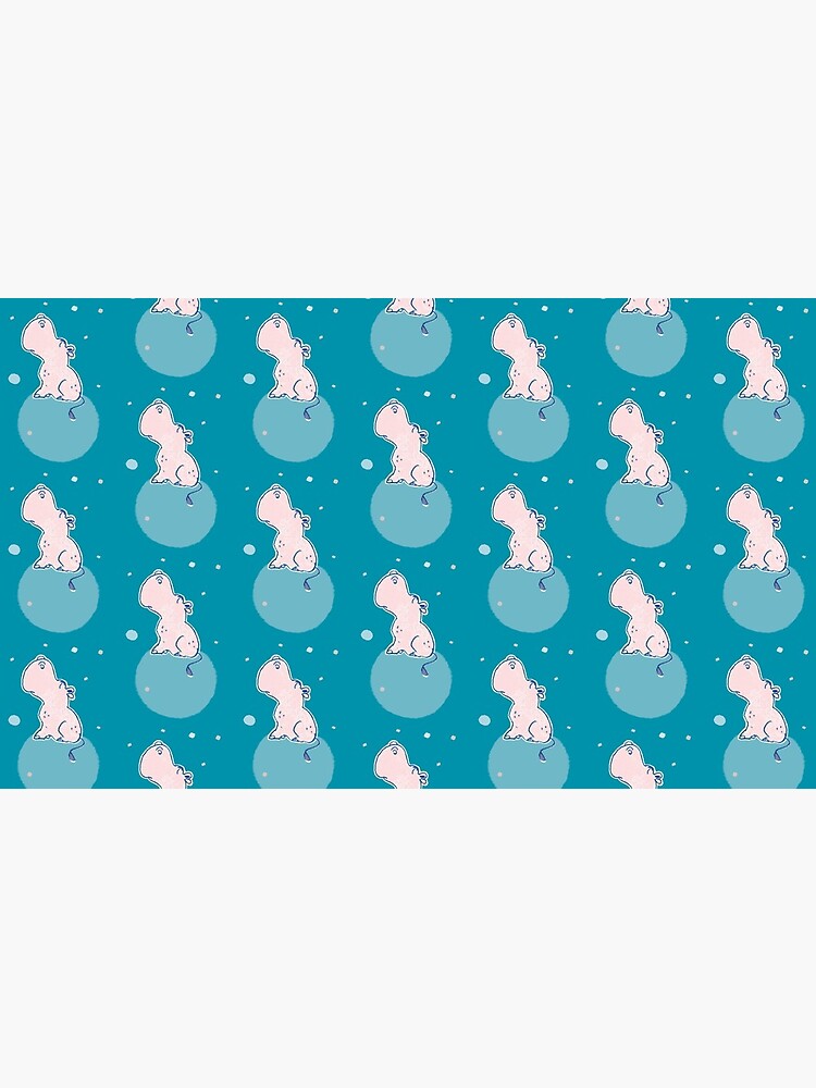 Nilpferd, Flusspferd - blau gemustert von JudithGanter