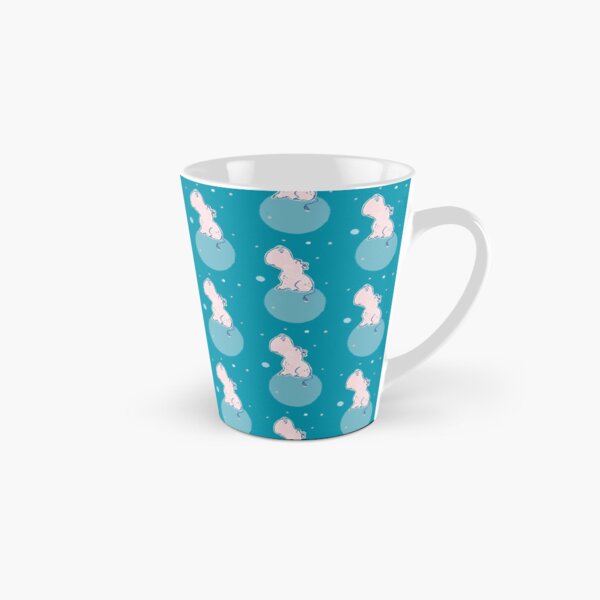 Nilpferd, Flusspferd - blau gemustert Tasse (konisch)