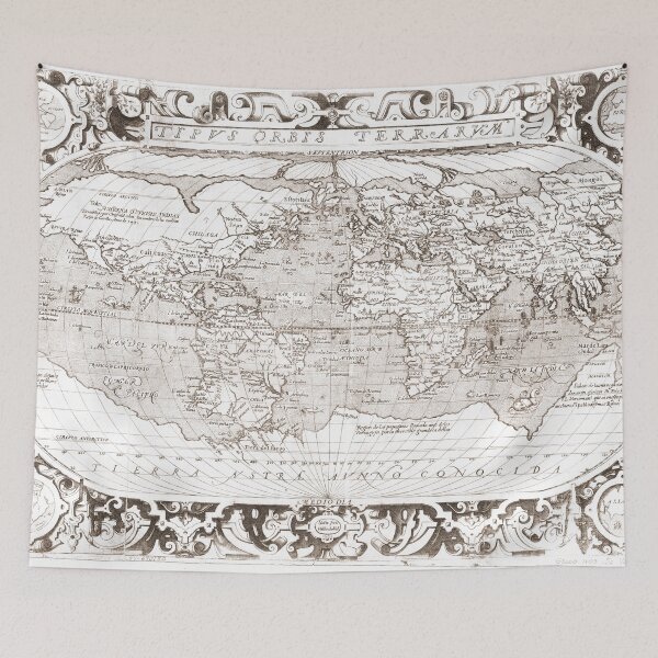 Item preview, World map wall art 1603 dorm decor mappemonde Art Print designed and sold by FrenchPrinting.
