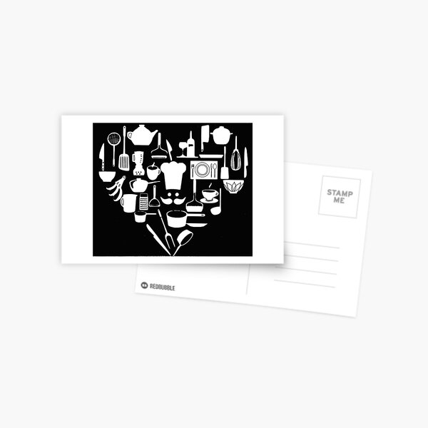 Chef Culinary Love Life Postcard