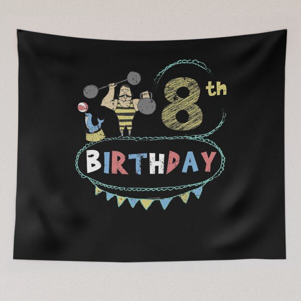 Item preview, Circus Theme Strongman 8th Birthday designed and sold by shoppzee.