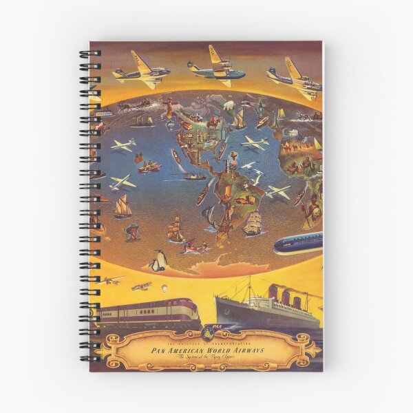 Item preview, Mapa del mundo, arte de pared, decoración de dormitorio, 1946, mappemonde panam pan america airways, impresión artística designed and sold by FrenchPrinting.