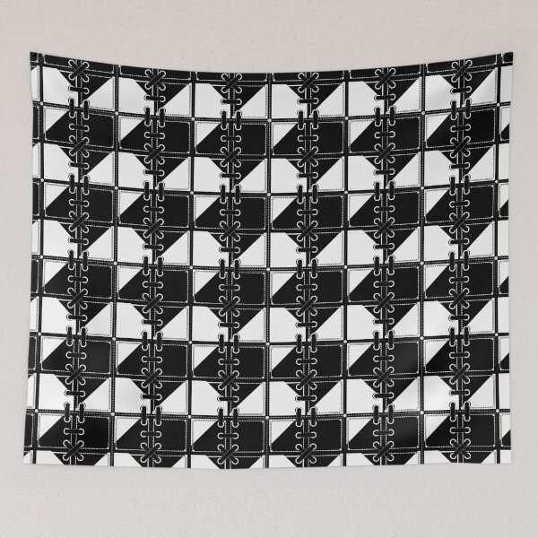 Aperçu de l'œuvre Pattern - laces and squares -Black 'n White! créée et vendue par timothybeighton.