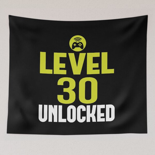 Item preview, Level 30 Unlocked T-Shirt Funny Gamer 30th Birthday Gift designed and sold by Anumber1.