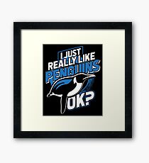 Penguins animals Framed Print