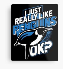 Penguins animals Metal Print