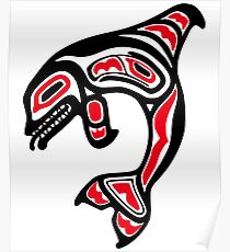Orca Killer Whale Pacific Northwest Native American Indian Poster