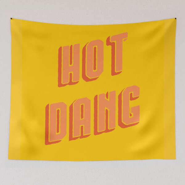 Item preview, Hot Dang Vintage Letterpress Graphic designed and sold by BunnyThePainter.