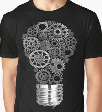 Innovation with ideas and concepts featuring a light bulb cogs working Business isolated Graphic T-Shirt