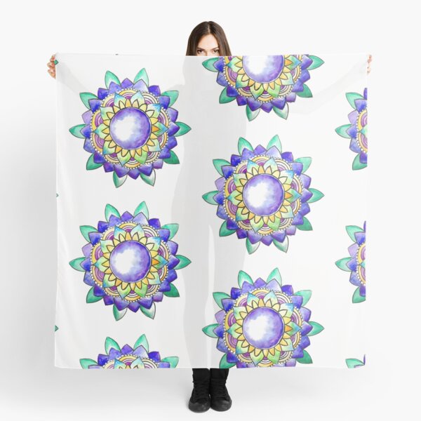 Watercolor Mandala Scarf