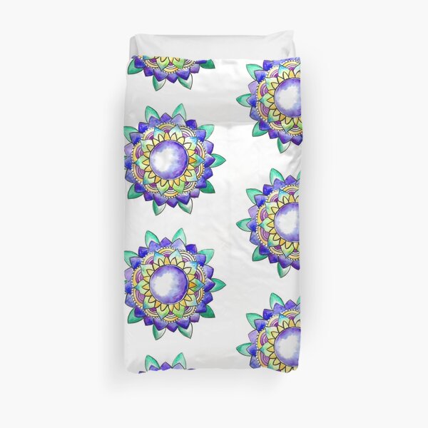 Watercolor Mandala Duvet Cover