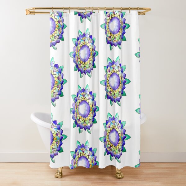 Watercolor Mandala Shower Curtain