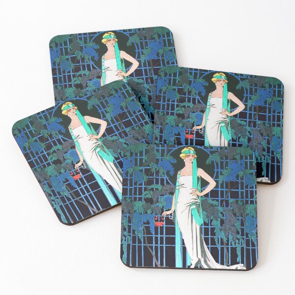 Item preview, LADY AND RED ROSES IN THE NIGHT, ART DECO BEAUTY FASHION designed and sold by BulganLumini.