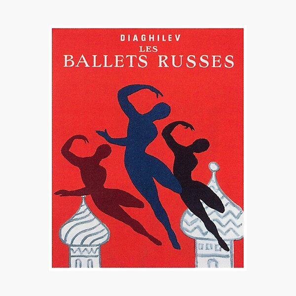 Item preview, Russian Ballet Minimalist Retro Vintage Poster designed and sold by vintagevivian.