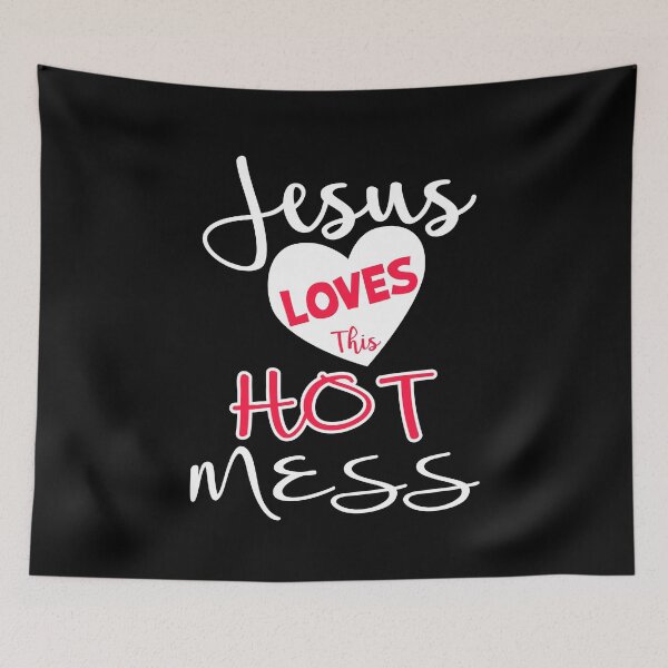 Item preview, Jesus Loves This Hot Mess Shirt Funny Christian Gift designed and sold by Anumber1.