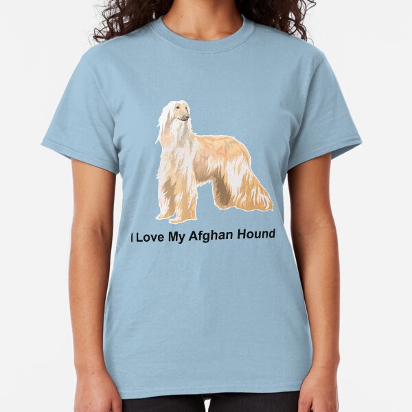 I Love Corazón mi Afghan Hound Camiseta