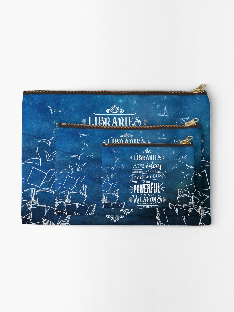 Alternate view of Libraries Zipper Pouch