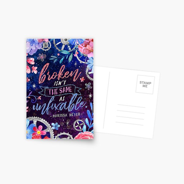 Broken isn't the same Postcard