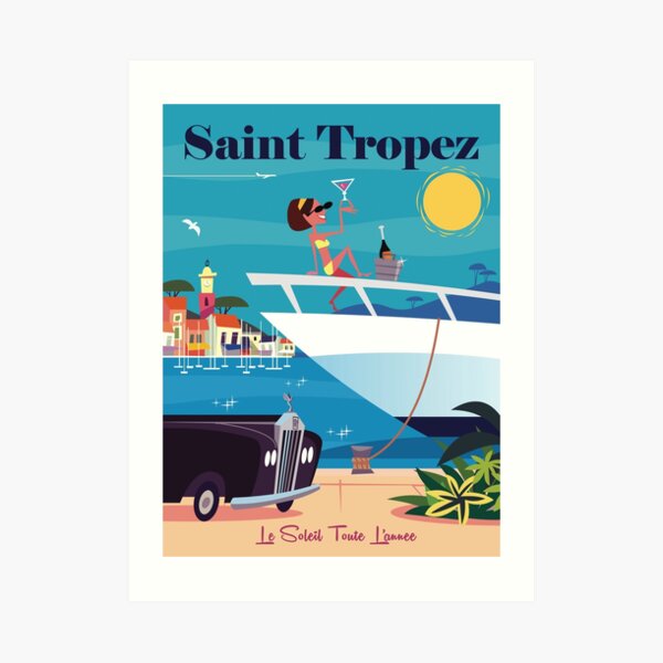 Saint Tropez poster Art Print