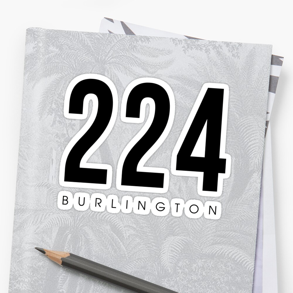 burlington-il-224-area-code-design-sticker-by-cartocreative