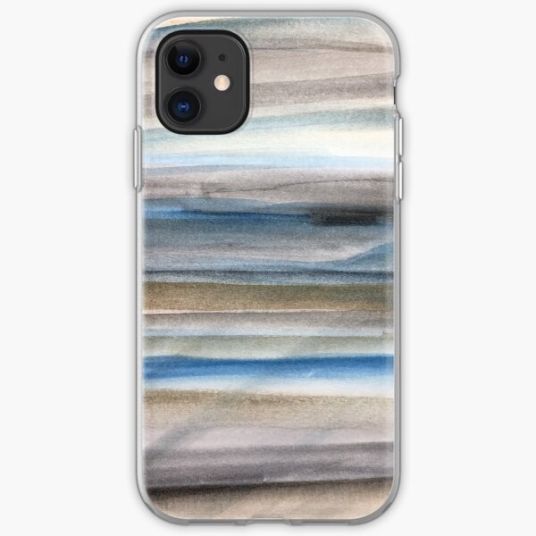 Brown and Blue Abstract iPhone Soft Case