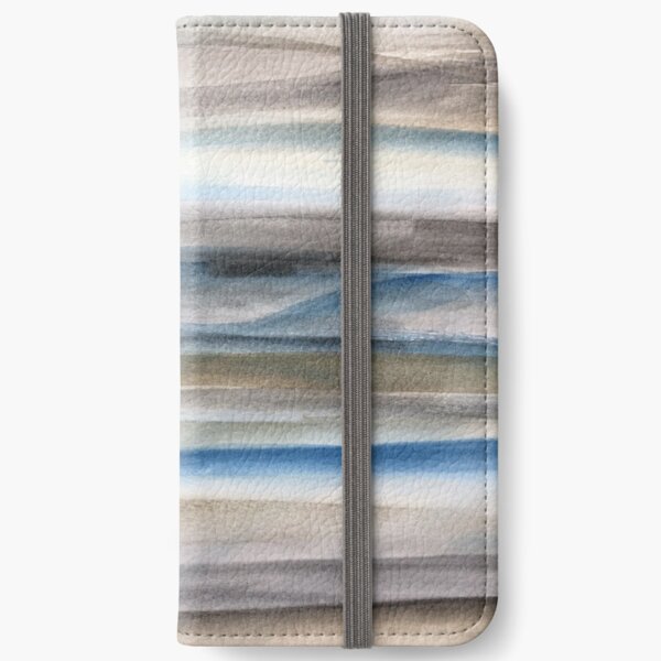 Brown and Blue Abstract iPhone Wallet