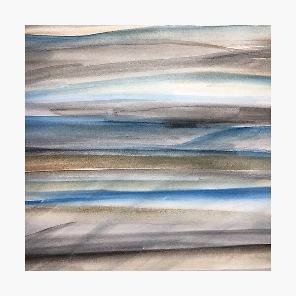 Brown and Blue Abstract Photographic Print