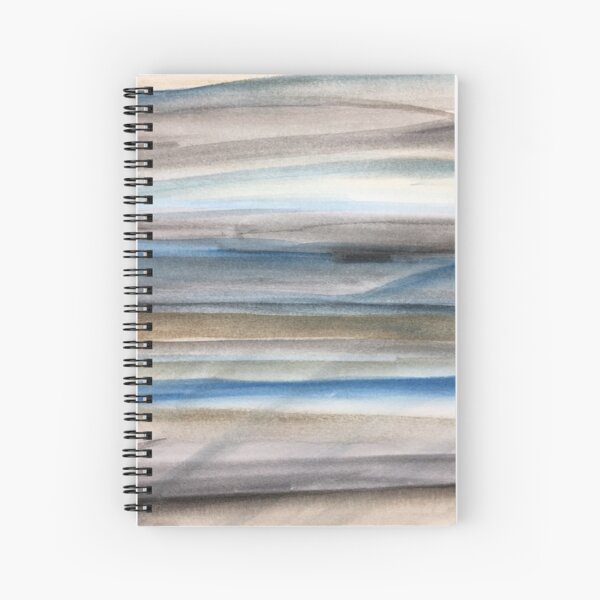 Brown and Blue Abstract Spiral Notebook