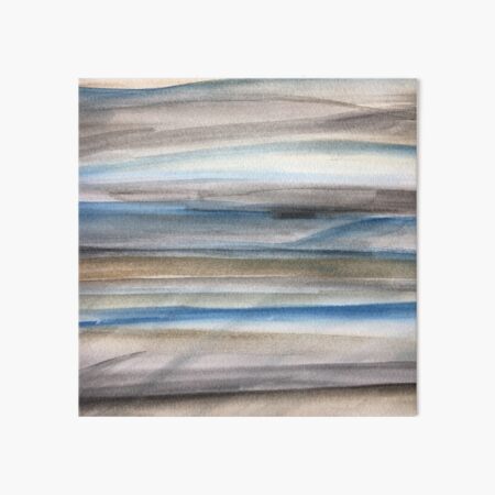 Brown and Blue Abstract Art Board Print