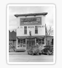 Beer Palace Tavern, 1940. Vintage Photo Sticker