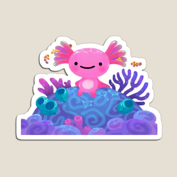 Item preview, Coral axolotl designed and sold by pikaole.
