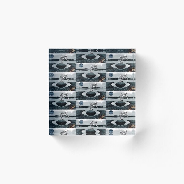 Blue Moon of Sorrow Acrylic Block