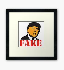 FAKE NEWS - PRESIDENT TRUMP Framed Print