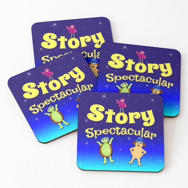 Item preview, Story Spectacular Kid's Podcast Logo in Yellow & Blue by Storytacular designed and sold by Storytacular.